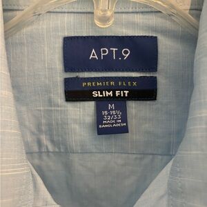 Apt. 9 Light Blue Slim Fit Dress Shirt